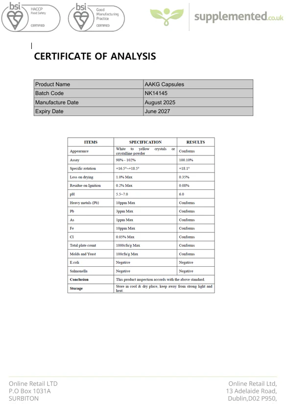 AAKG 1000mg Capsules - Image 4