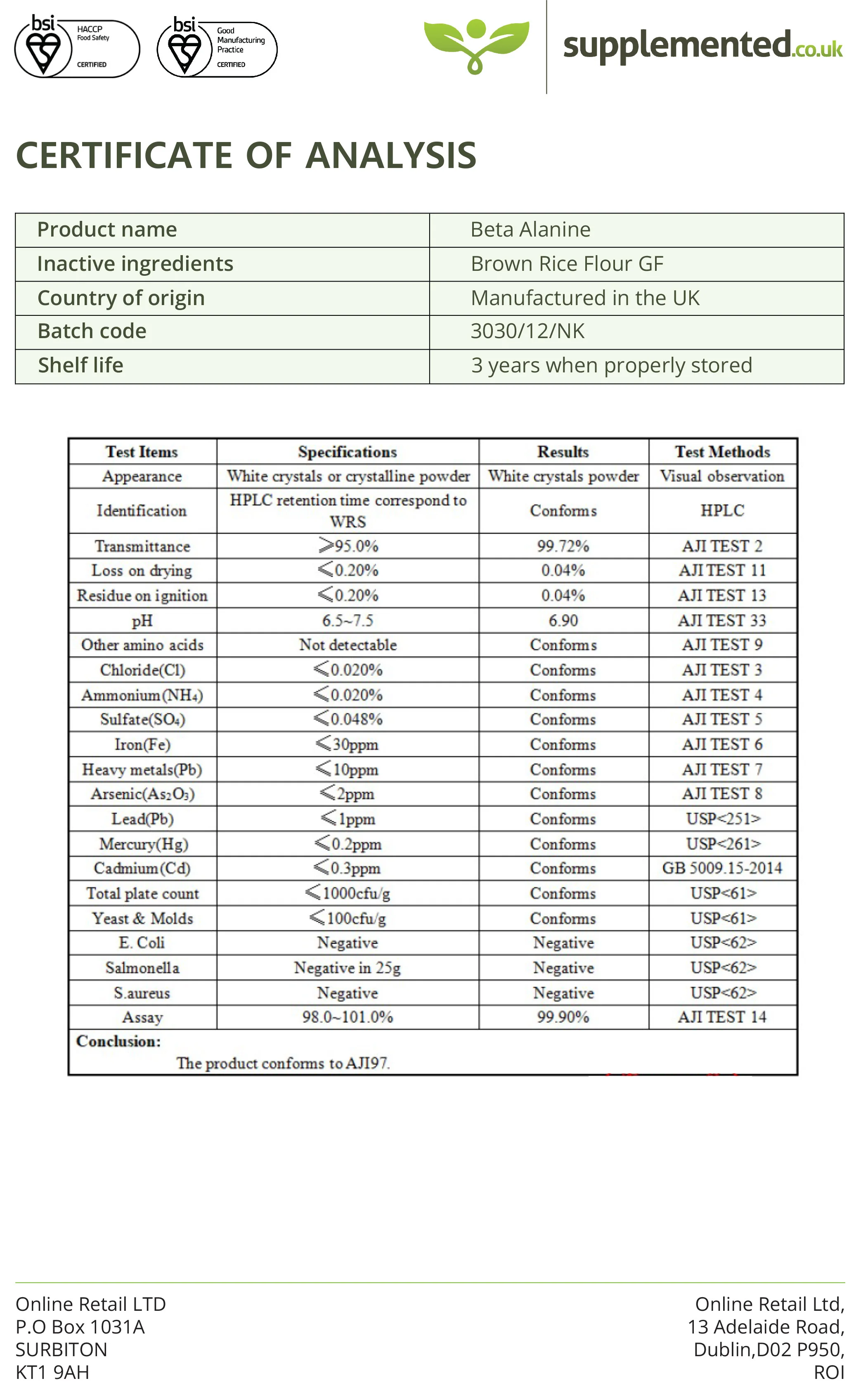 Beta Alanine 500mg Capsules - Image 4