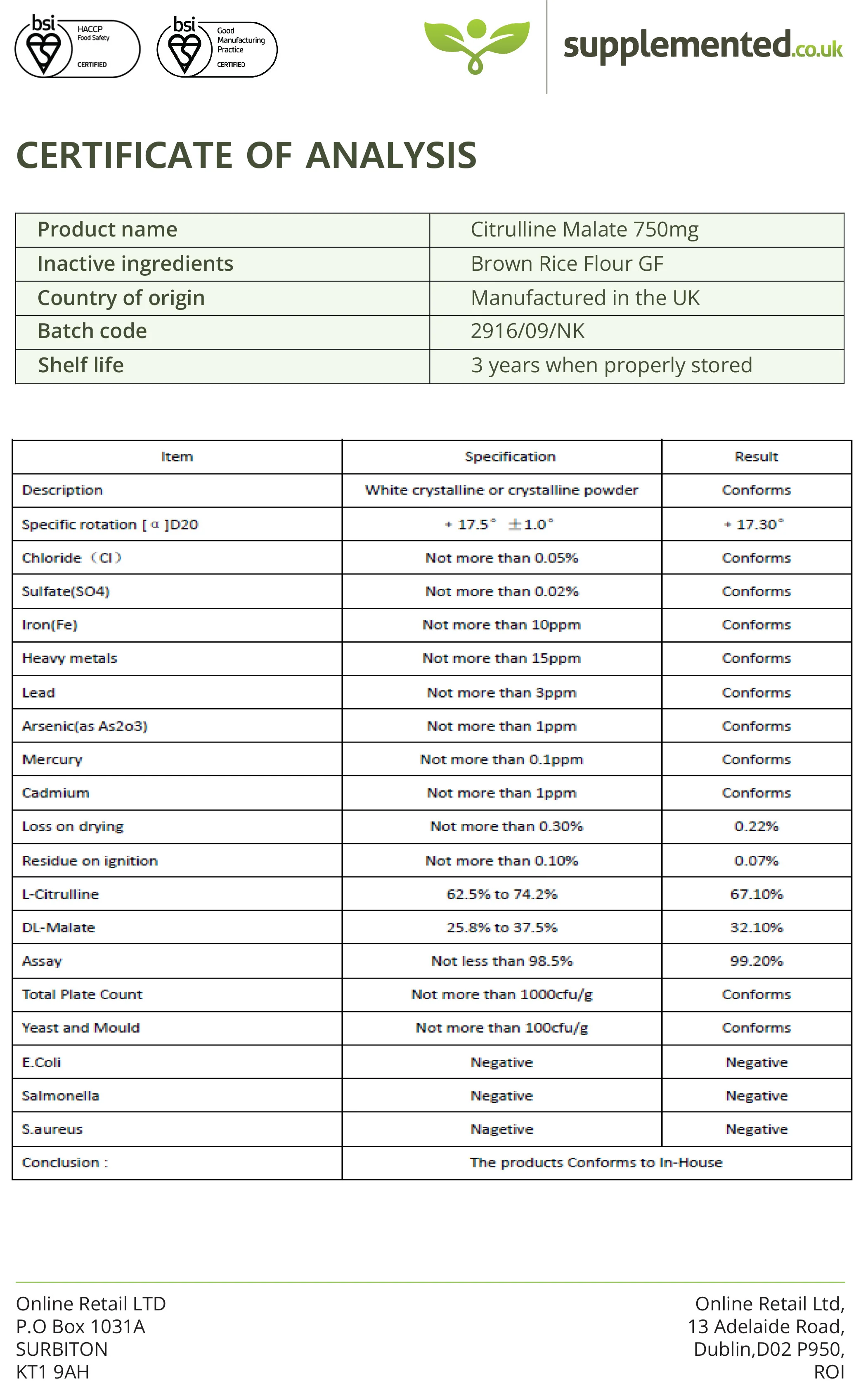 Citrulline Malate 750mg Capsules - Image 4
