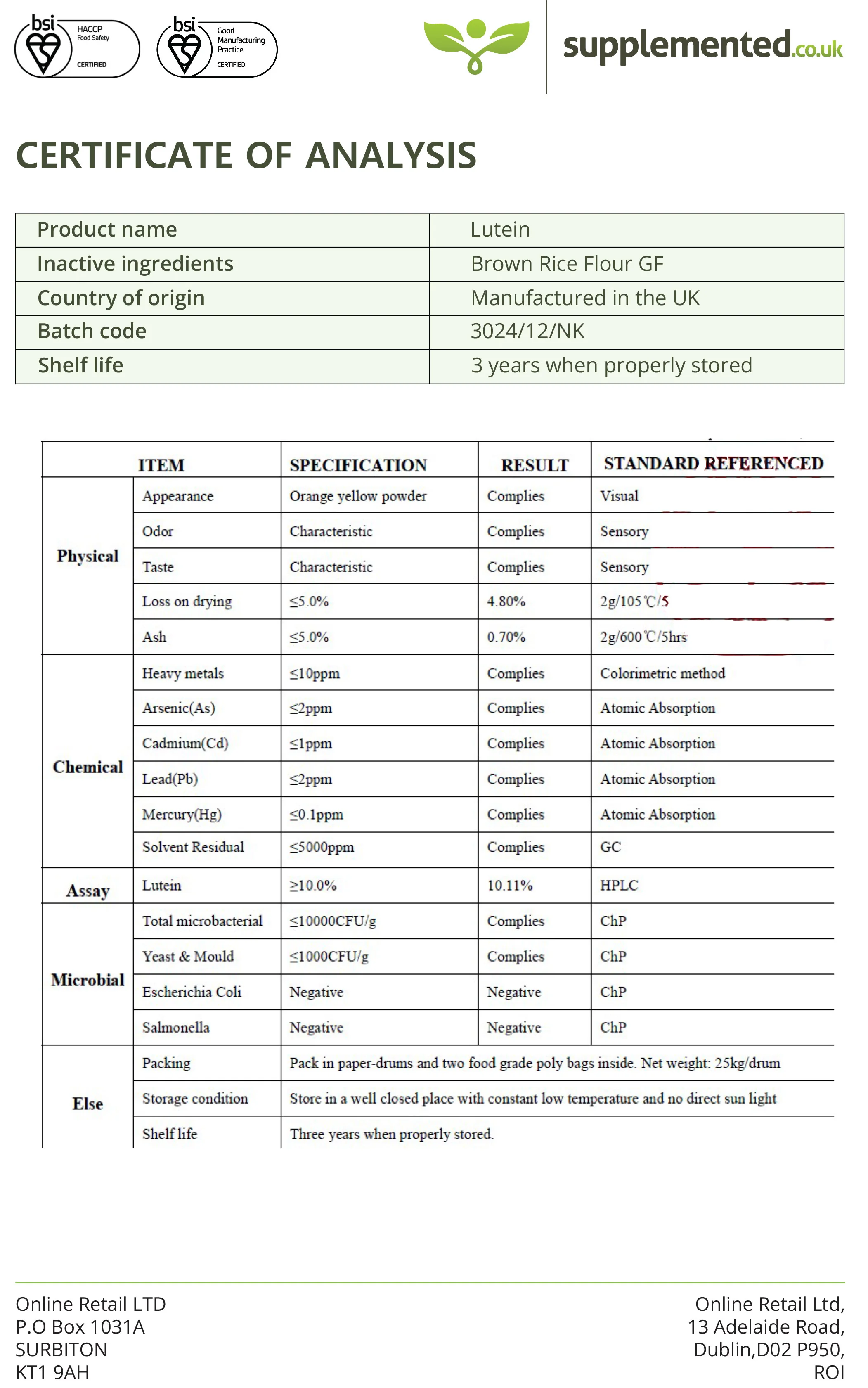 Lutein 40mg Capsules - Image 4